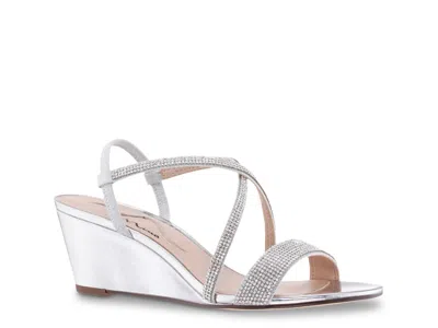 Nina Nixon Wedge Sandal In Silver