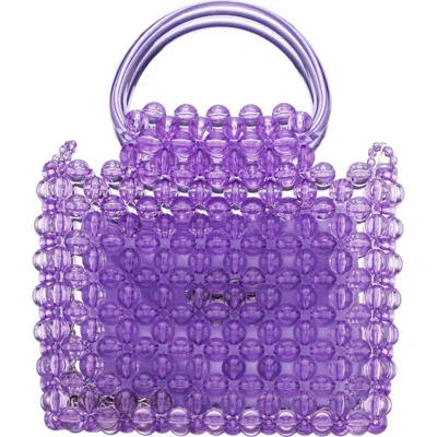Nina Nylie Top Handle Bag In Purple
