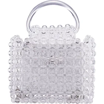 Nina Nylie Top Handle Bag In White