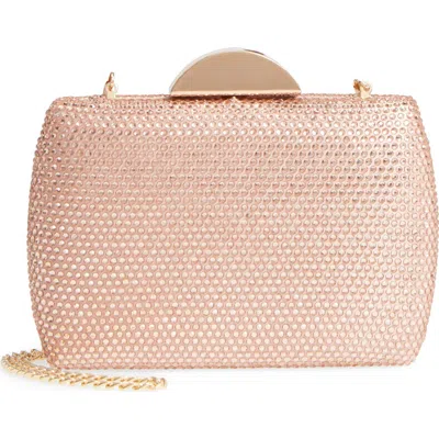 Nina Pacey Crystal Minaudière In Gold