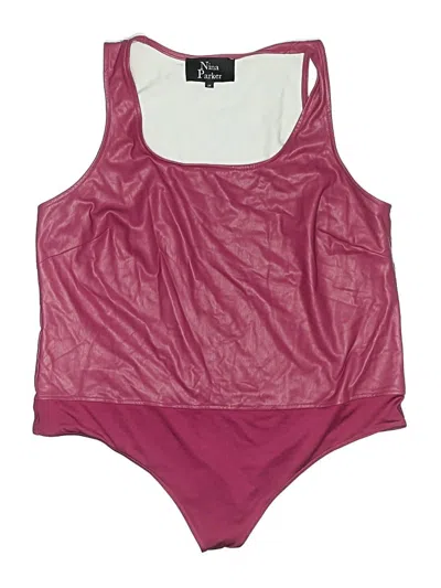 Pre-owned Nina Parker Bodysuit In Burgundy