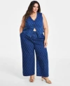 Nina Parker Diamond Texture Denim Vest Diamond Texture Pull On Jeans In Dark Wash