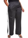 Nina Parker Plus Womens Colorblock High Rise Wide Leg Pants In Multi