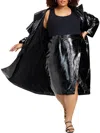 Nina Parker Plus Womens Faux Leather Wrap A-line Skirt In Multi