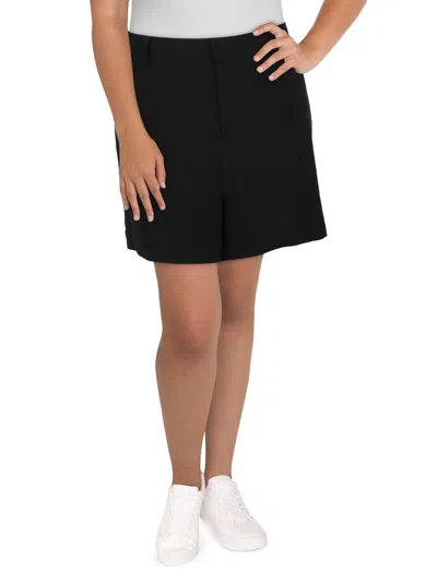Nina Parker Plus Womens Mid Rise Midi Flat Front In Black