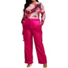 Nina Parker Plus Womens Pocket Polyester Cargo Pants