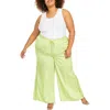 Nina Parker Plus Womens Sequined High Rise Wide Leg Pants In Multi