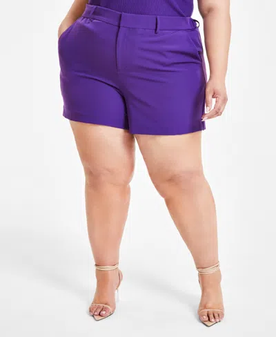 Nina Parker Trendy Plus Size Tailored Shorts In Imperial P