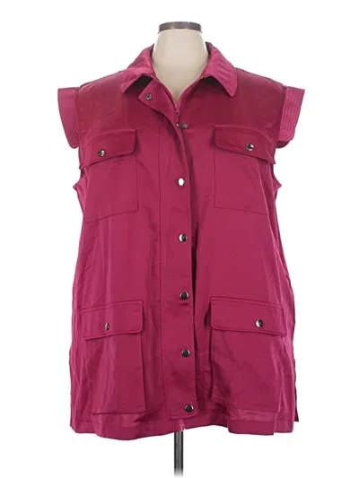 Nina Parker Vest In Burgundy