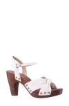 Nina Pop Ankle Strap Platform Sandal In Antique White