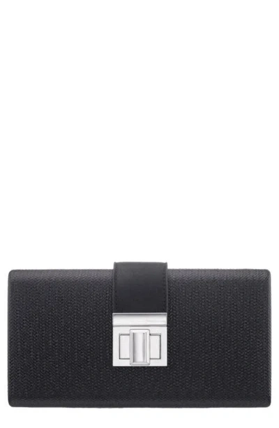 Nina Presly Faux Leather Clutch In Black