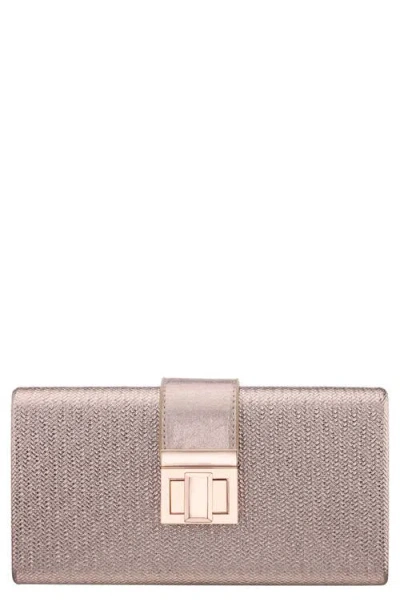 Nina Presly Faux Leather Clutch In Pink