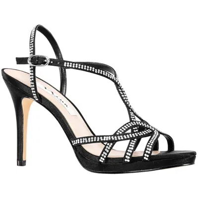 Nina Raia Ls Womens Open Toe Rhinestone Heels In Multi