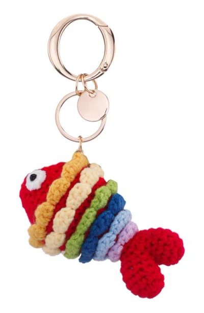 Nina Rainbow Fish Bag Charm In Multi