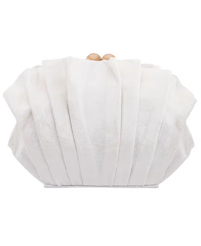 Nina Reef Shell Minaudiere Small Clutch Handbag In Neutral