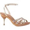 Nina Remi Ankle Strap Platform Sandal In Gold