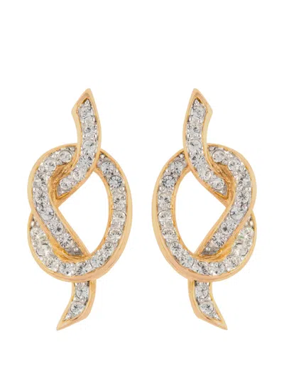 Pre-owned Nina Ricci 1980 Clip-on Earrings In Gold