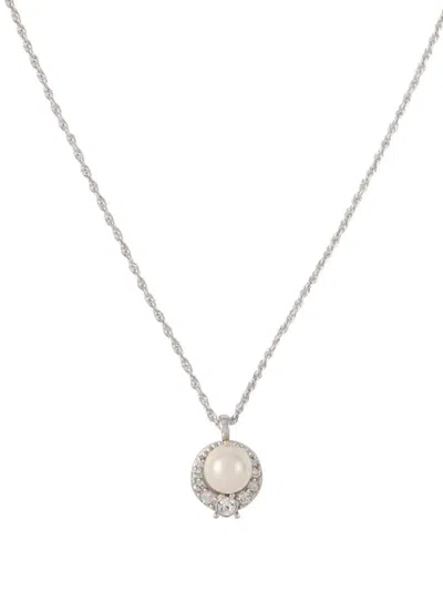 Pre-owned Nina Ricci 1990s Pearl Pendant Necklace In 银色