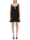 Nina Ricci Embellished Square Neckline Mini Length Dress