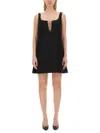 Nina Ricci Embellished Square Neckline Mini Length Dress
