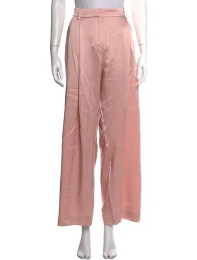 Pre-owned Nina Ricci Acetate Wide Leg Pants In Pink
