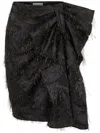 Nina Ricci Asymmetric Bow Skirt In 黑色