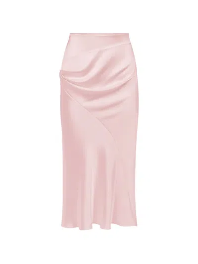 Nina Ricci Asymmetrical Draped Midi Skirt In Multi