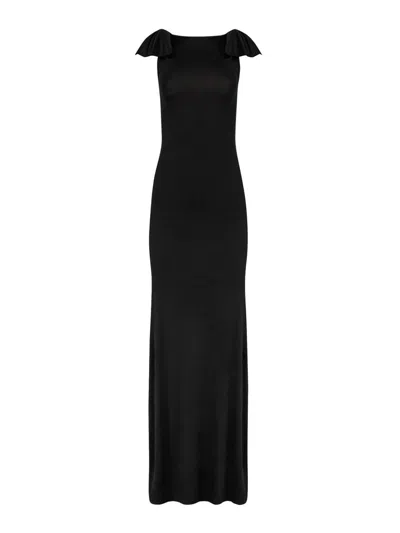 Nina Ricci Backless Dress In Black