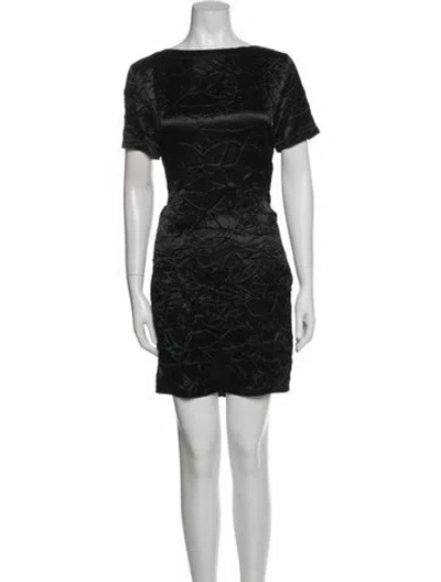 Pre-owned Nina Ricci Bateau Neckline Mini Dress In Black
