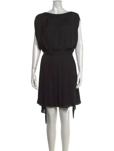 Pre-owned Nina Ricci Bateau Neckline Mini Dress In Black