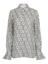 Nina Ricci Bell-cuff Printed Shirt