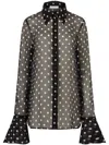 Nina Ricci Bell-cuffs Shirt In Black