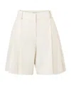 Nina Ricci High Waist Pleated Shorts In White