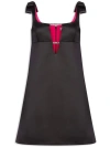 Nina Ricci Satin-finish A-line Minidress In Black