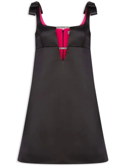 Nina Ricci Satin-finish A-line Minidress In Black  