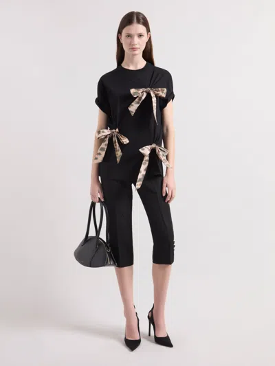 Nina Ricci Black Bow T-shirt Xl