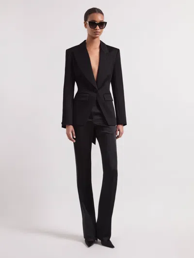 Nina Ricci Black Cady Blazer With Bow