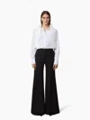 Nina Ricci Black Flared Wool Pants In Black