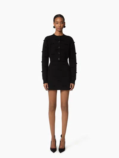 Nina Ricci Black Mini Knit Skirt Xl