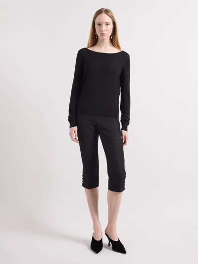 Nina Ricci Black Open Back Sweater