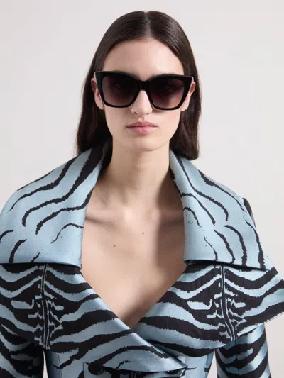 Nina Ricci Black Oversized Cat-eye Sunglasses Tu