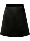 Nina Ricci A-line Satin Skirt In Black