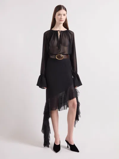Nina Ricci Black Silk Blouse