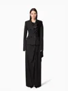 Nina Ricci Black Tailored Blazer With Scarf In Black
