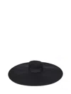 Nina Ricci Wide Brim Black Wool Felt Large Capeline In Black