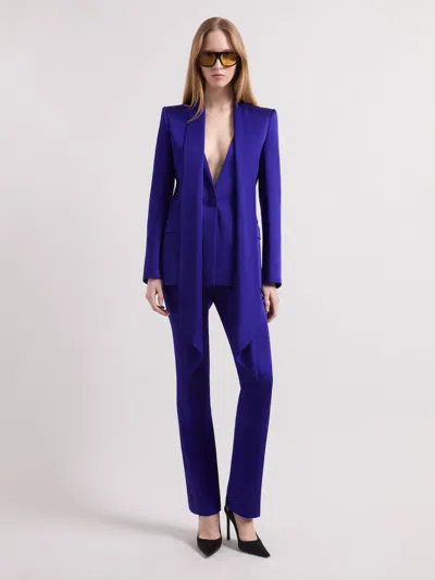 Nina Ricci Blazer En Cady Bleu In Royal Blue