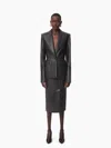 Nina Ricci Leather Single Button Blazer