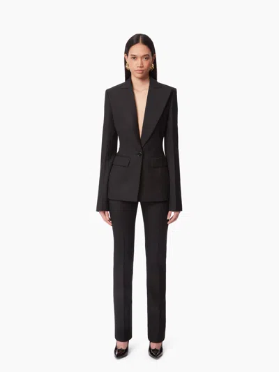 Nina Ricci Wool Gabardine Blazer In Black