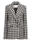 Nina Ricci Tweed Check Double-breasted Jacket In Multi