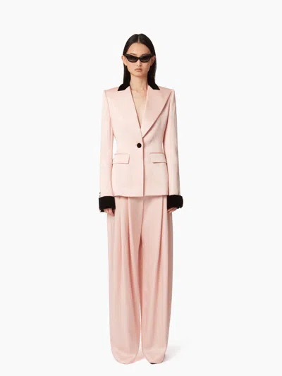 Nina Ricci Contrasting-trim Blazer In Pink